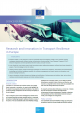 Cover page for the "Research and Innovation in Transport Resilience in Europe" Science for Policy brief