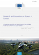 Cover page for the "Research and Innovation on Drones in Europe" Science for Policy report
